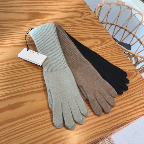 AURALEE・ベビーカシミヤニットロンググローブ