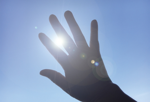 手のひら✋日光浴美容