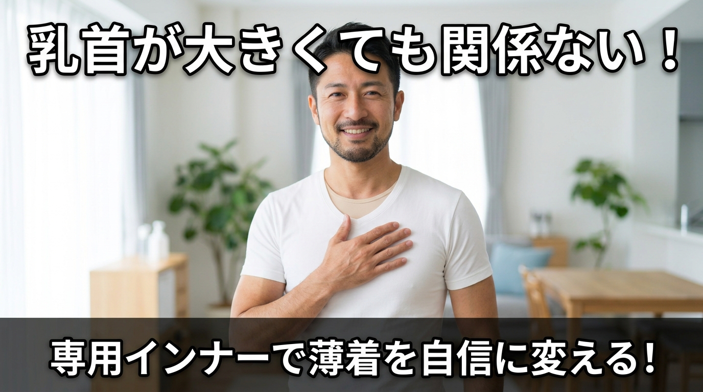 バストトップが大きくて目立つ……男性特有のコンプレックスを無かったことにする方法