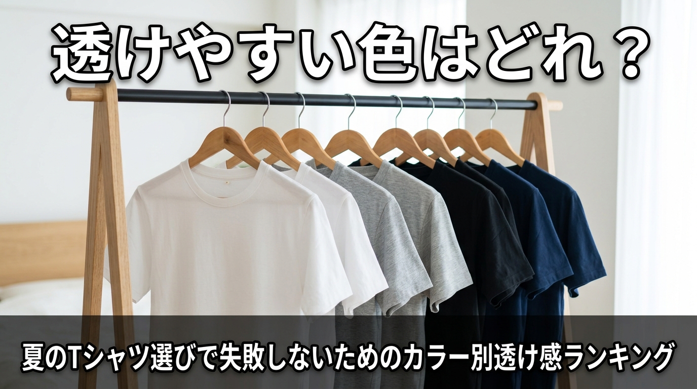 透けやすいTシャツの色ランキング！夏服を買う前に知っておきたいカラーの知識