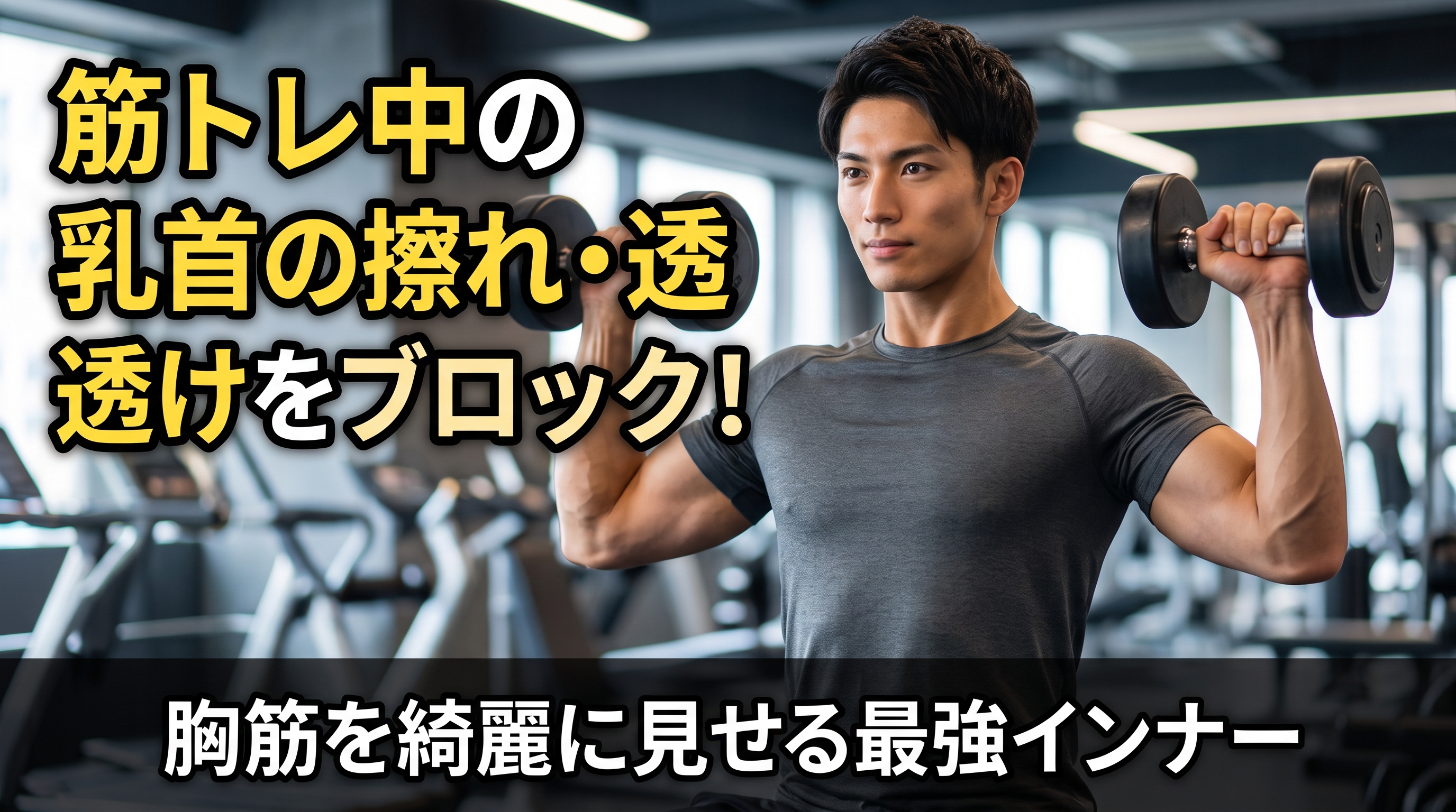 トレーニング中の乳首の擦れ防止と見た目対策