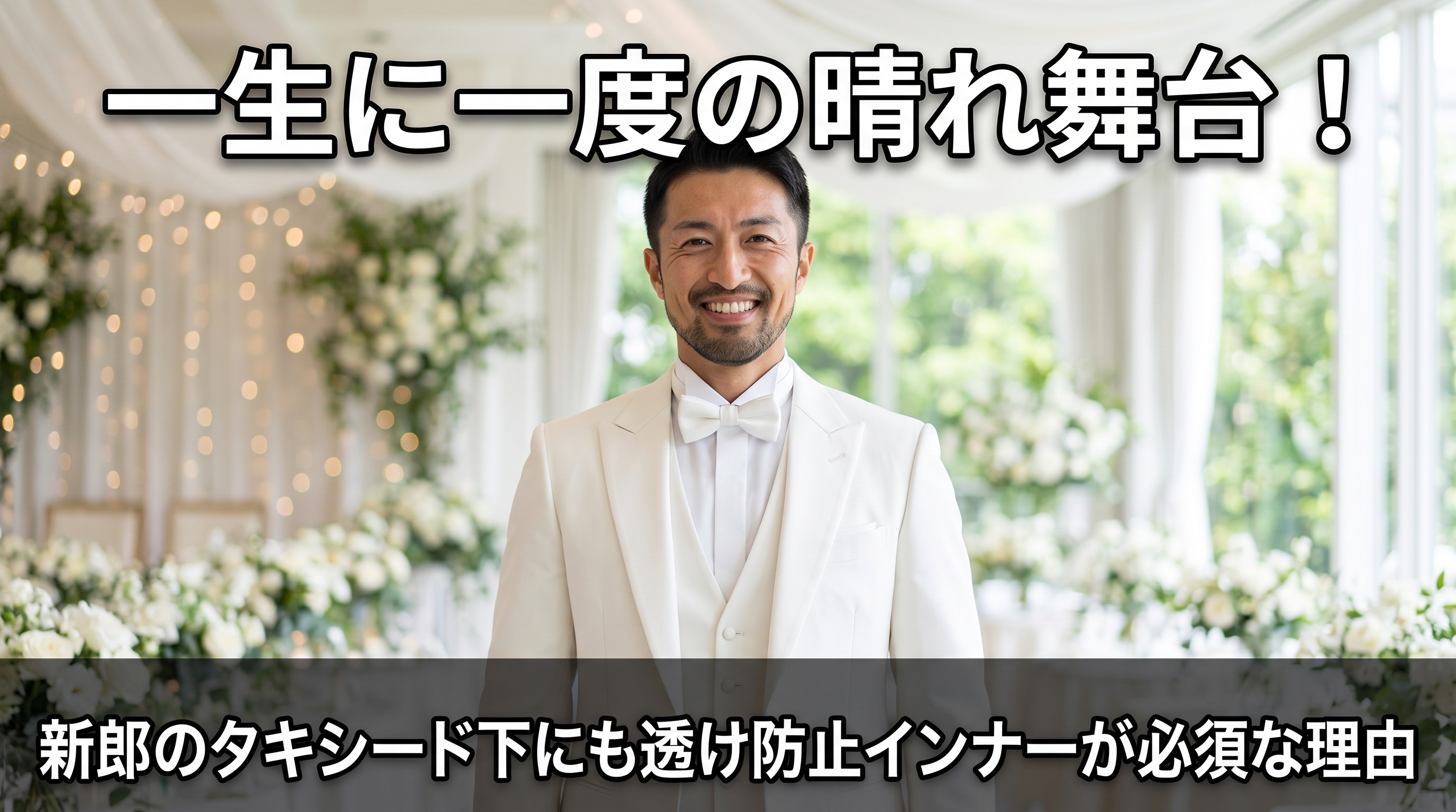 【新郎の身だしなみ】結婚式のタキシード・白シャツから透けるポッチを防ぐ！