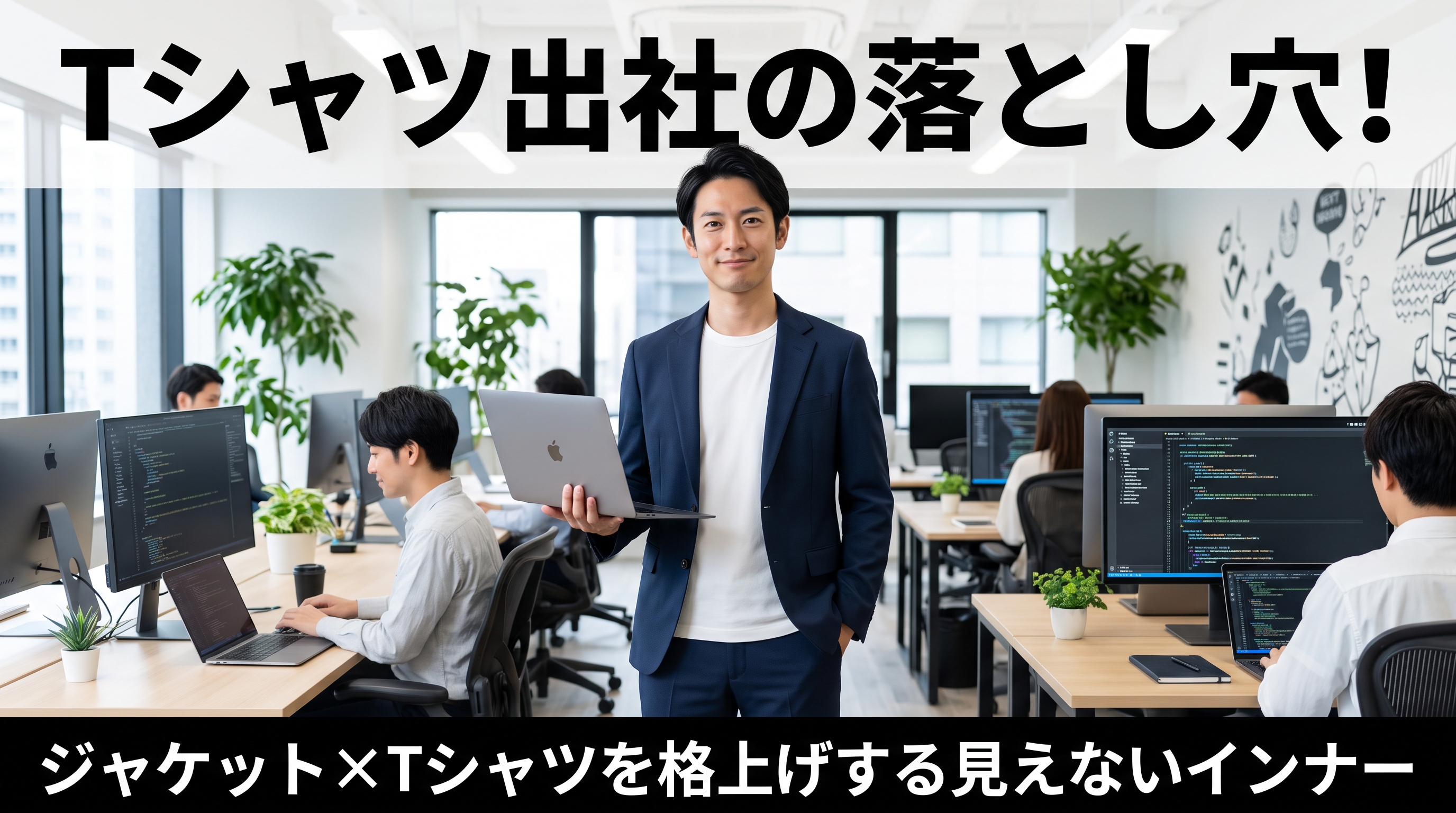 ITエンジニアのオフィスカジュアル決定版！「ジャケット×Tシャツ」を格上げする見えないインナー