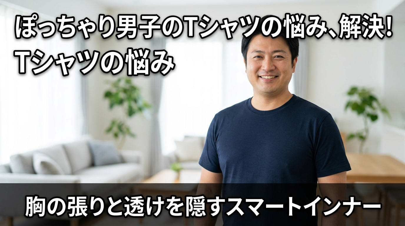 ぽっちゃり体型のコンプレックス解消!Tシャツの「胸の張り・透け」をなくす方法