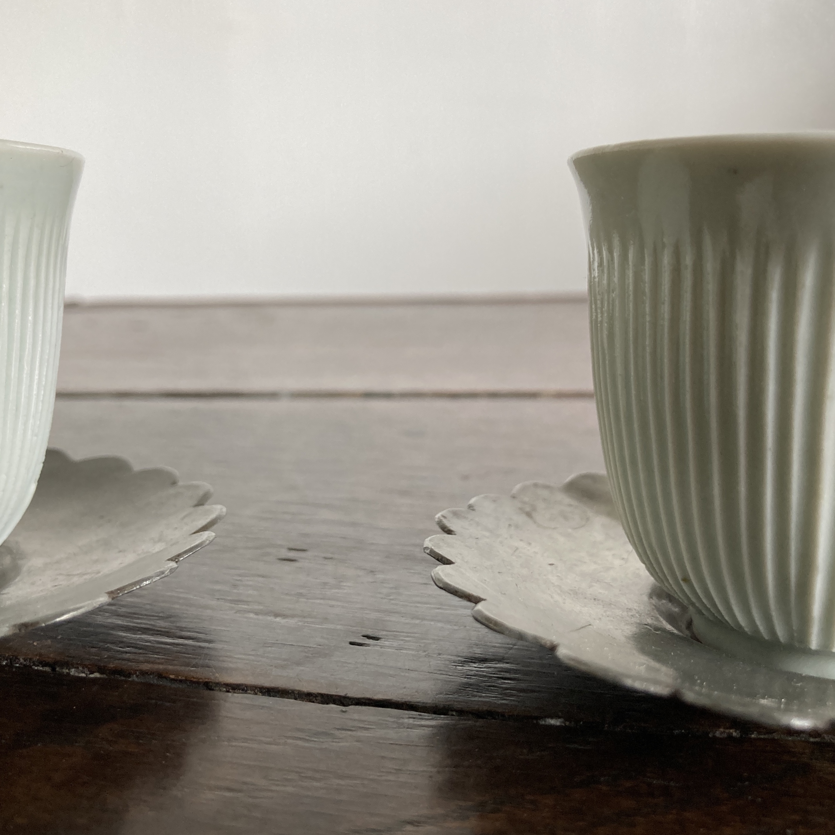 ● 古錫 輪花型茶托