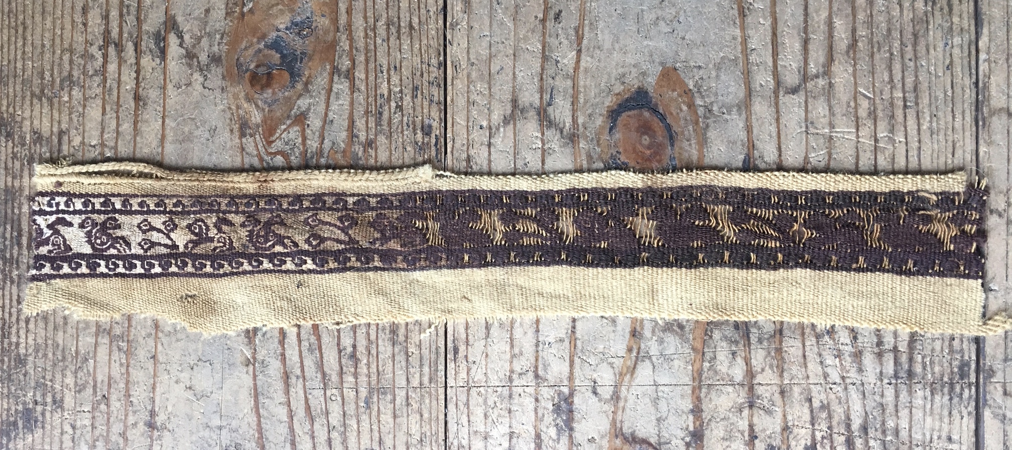 ● コプト古裂 アクリル額装品 /  - 双頭鳥文様 -　