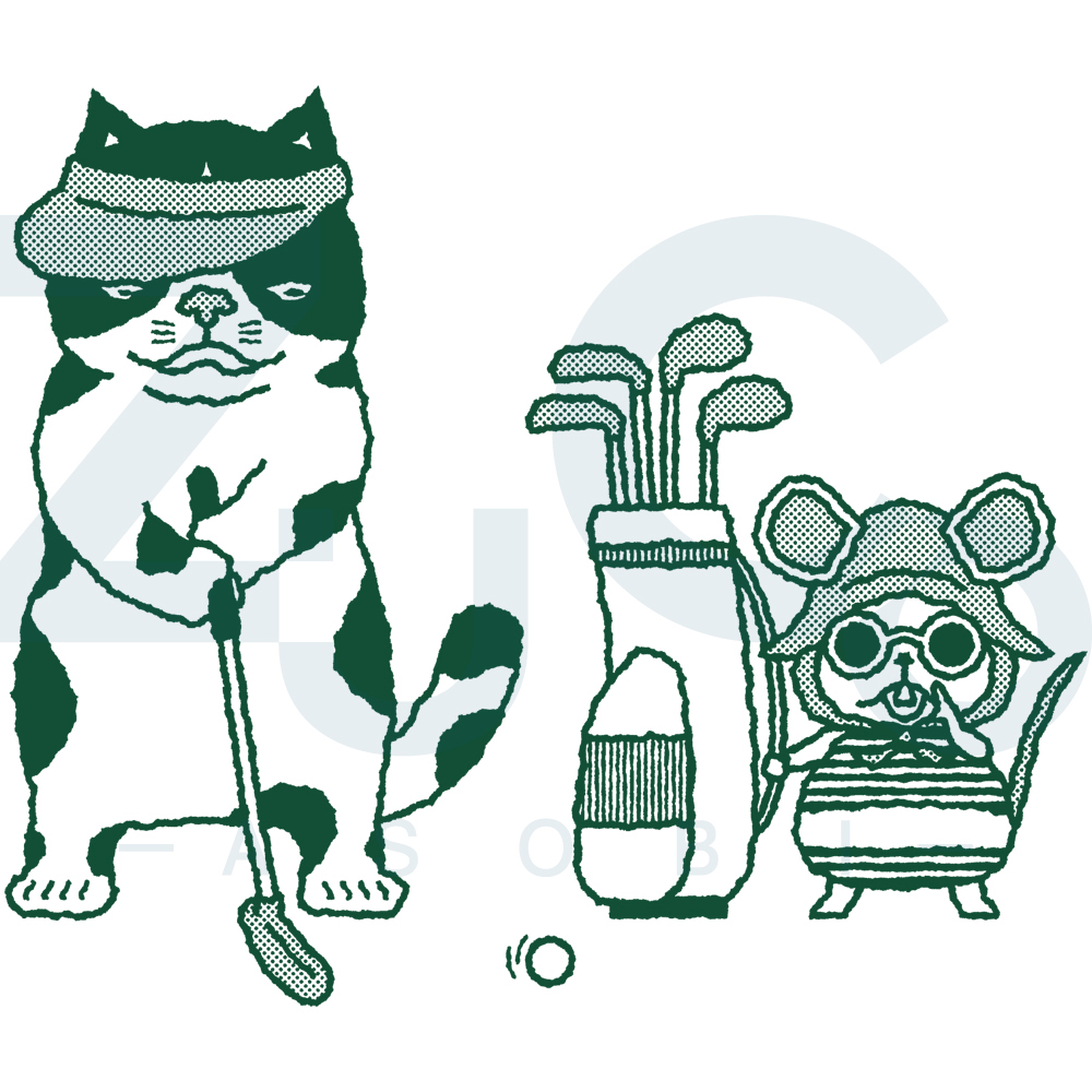 ゴルフネコおっさんのTシャツが新発売しました。