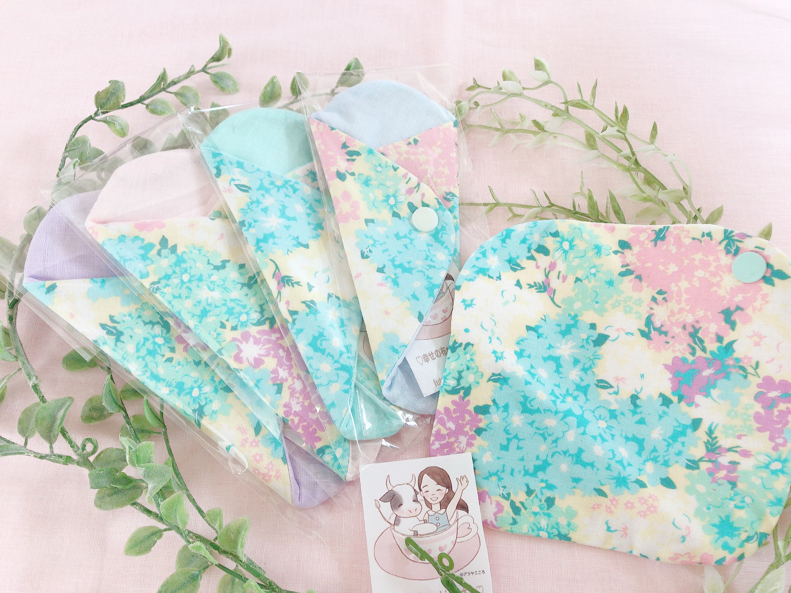 お花がハートに。