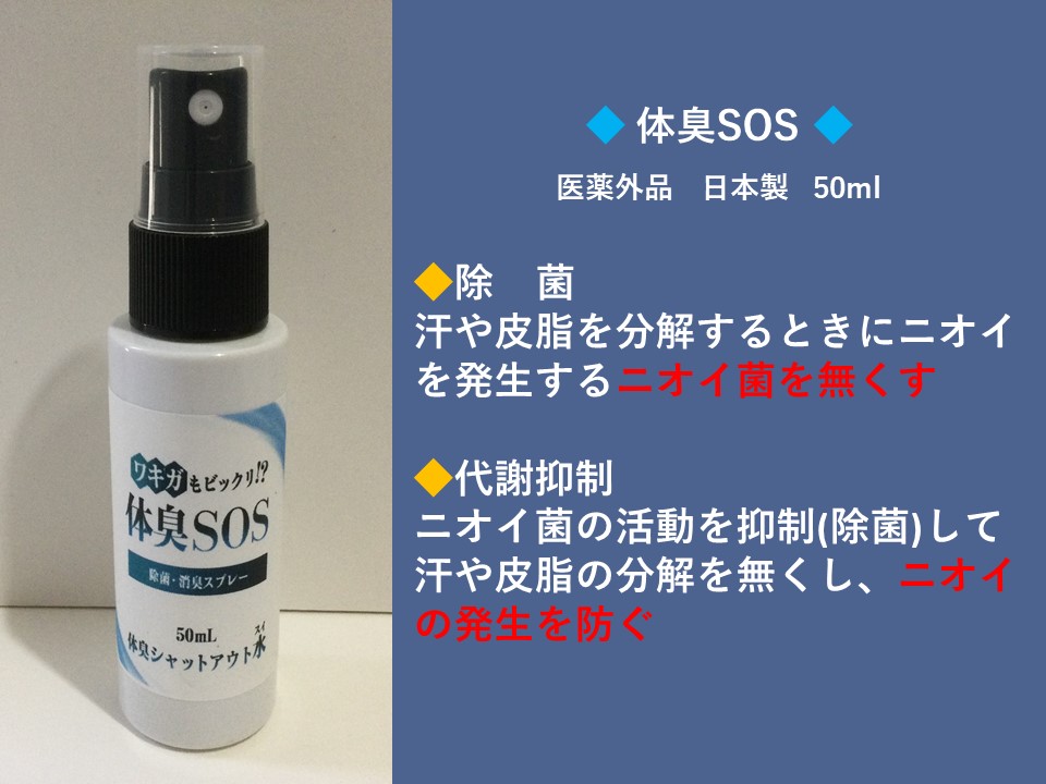 加齢臭予防には　体臭SOS