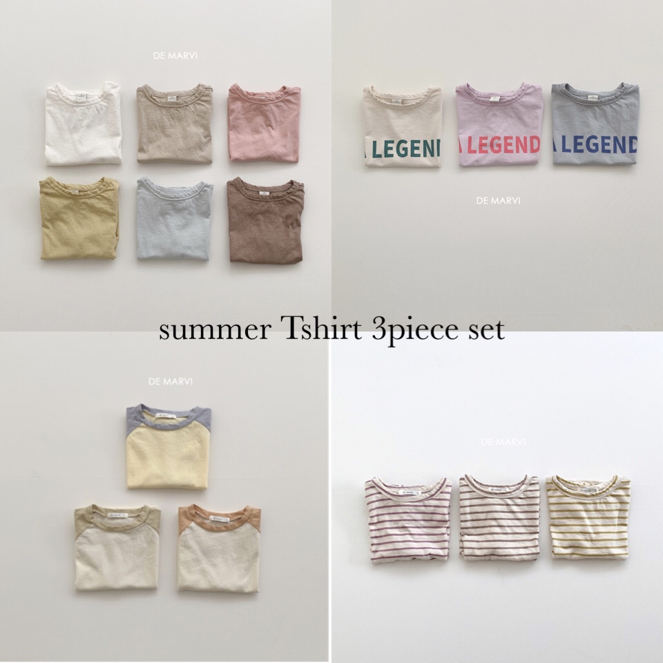 summer Tshirt 3piece set ♡