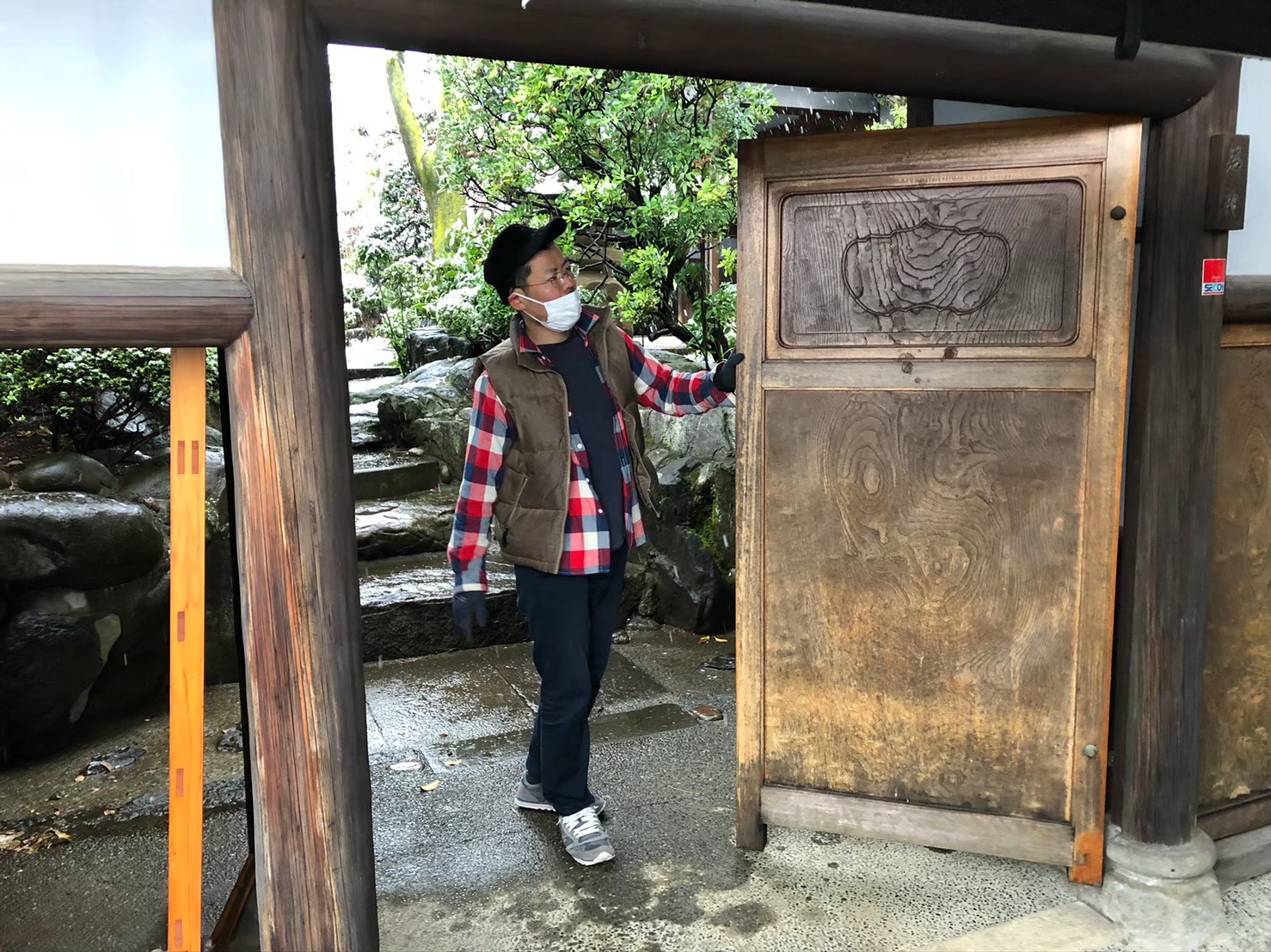 門扉　お直し　柿渋　メンテナンス