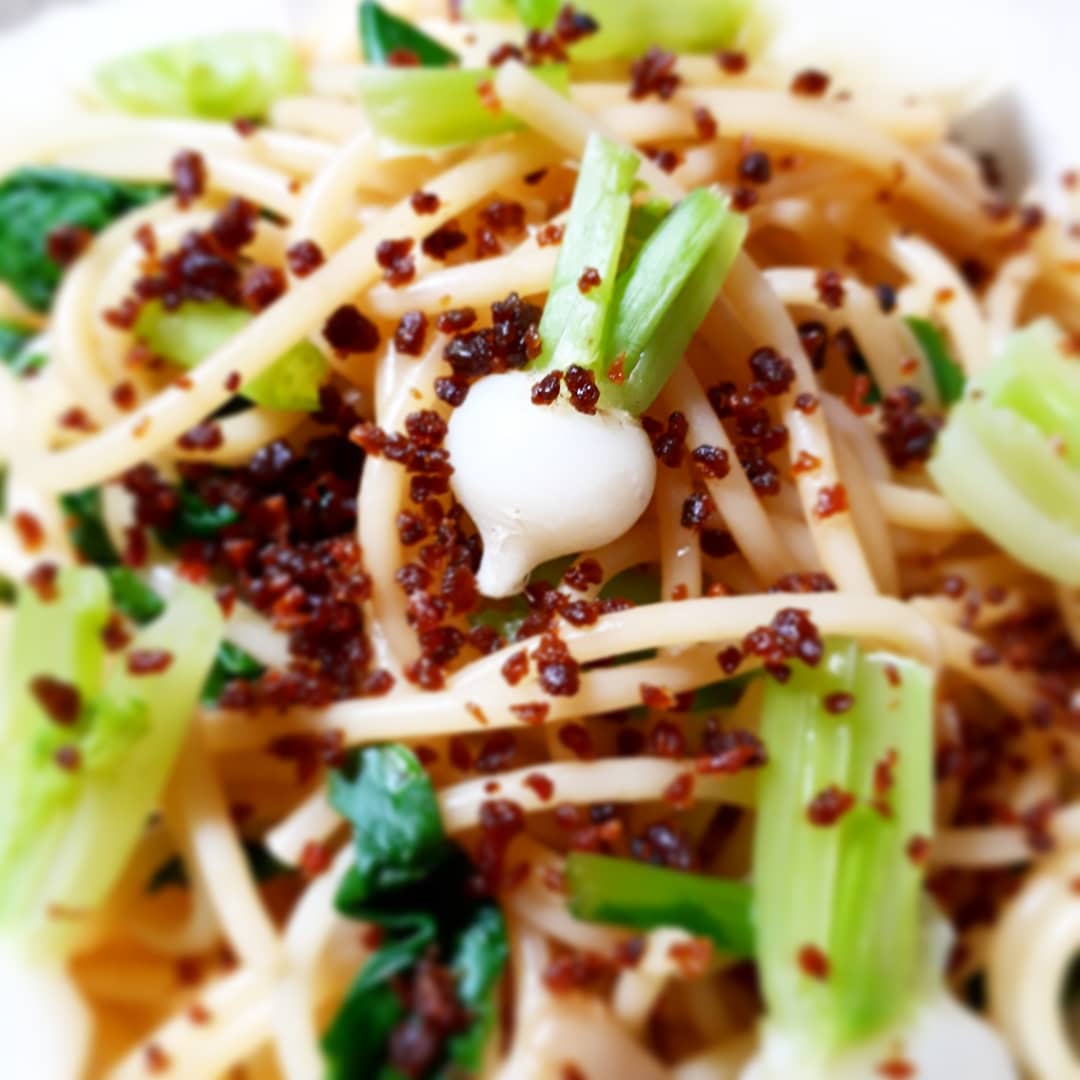 かぶのパスタ🍝と根菜味噌そぼろ🍴