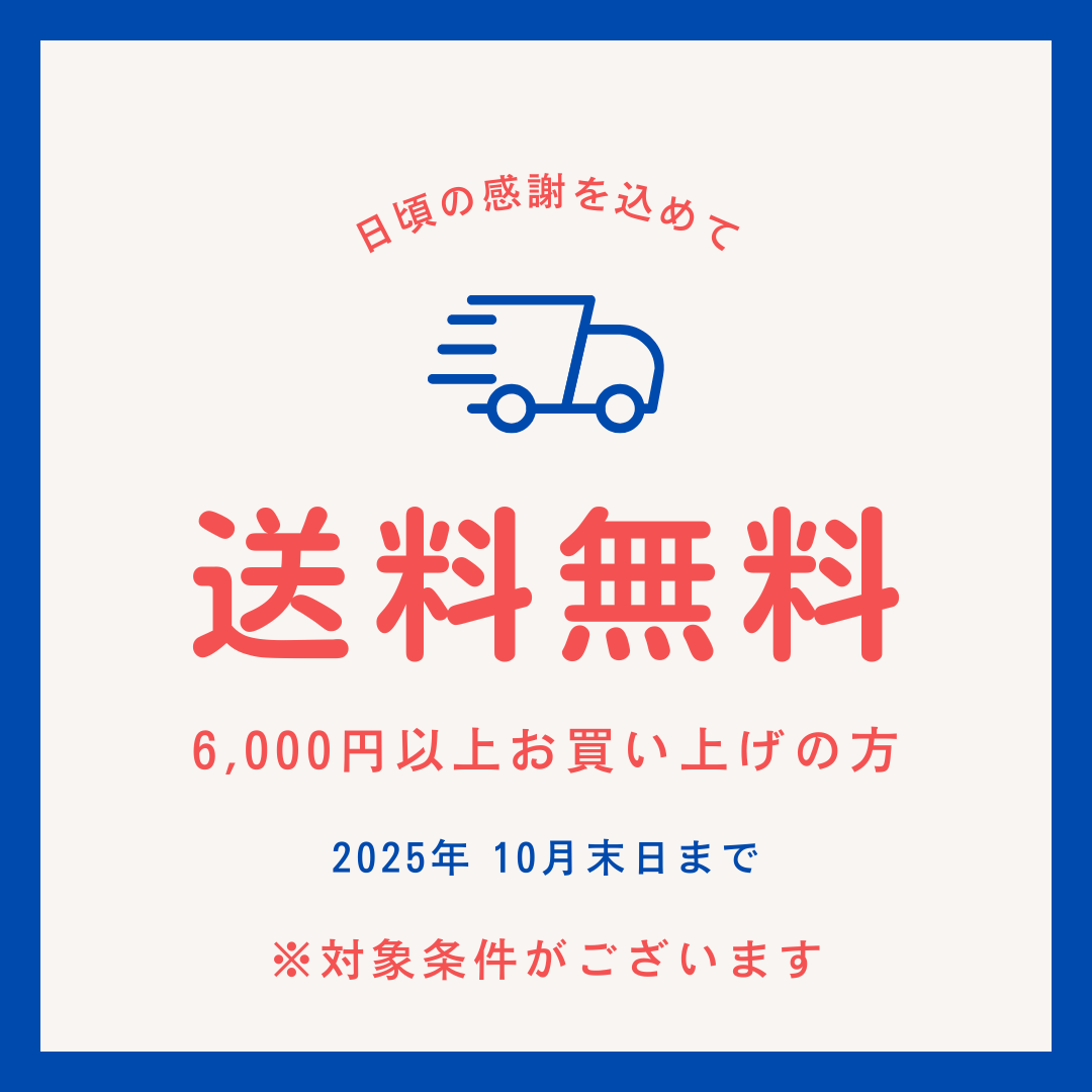 【10月末まで】6,000円以上ご購入で送料無料！
