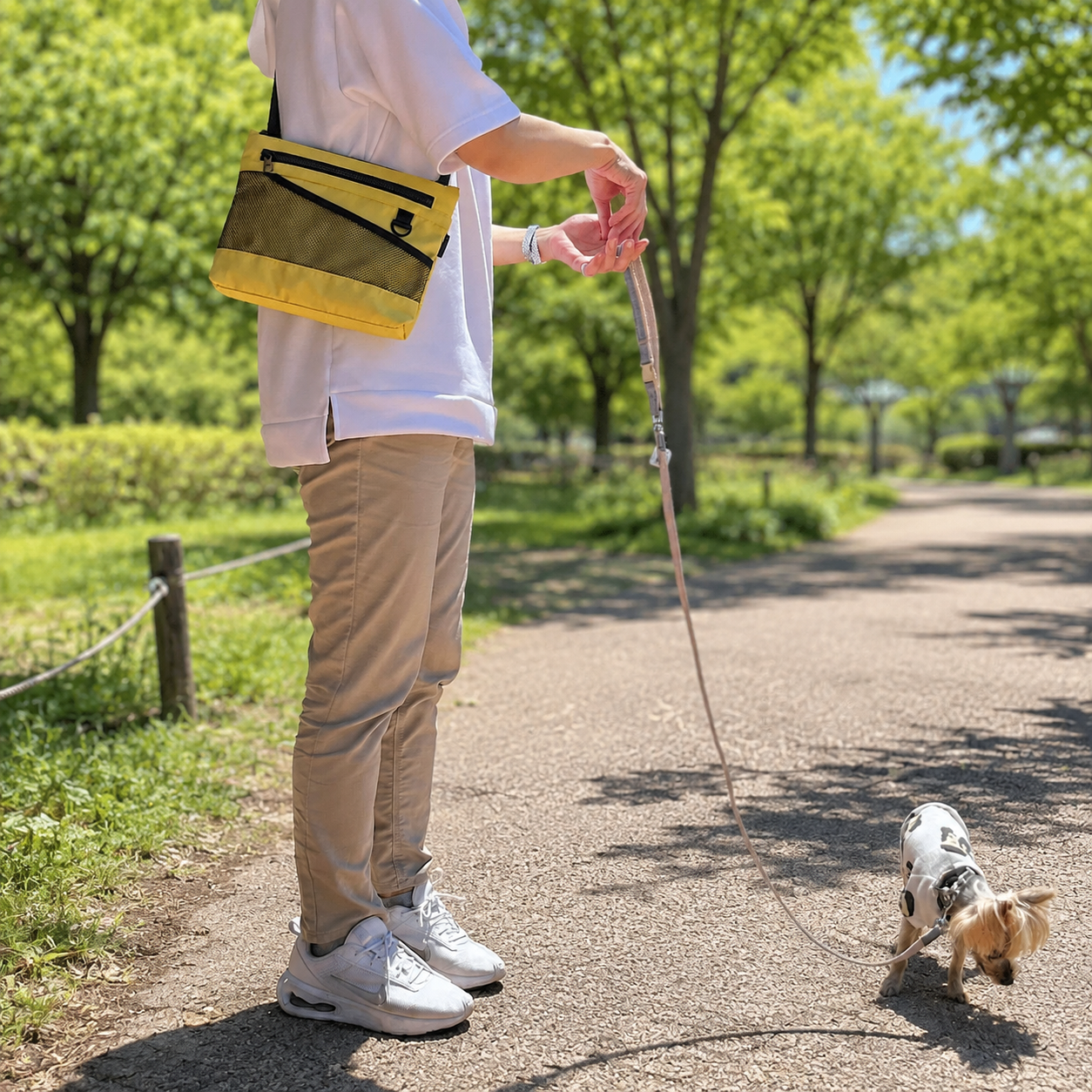 犬の散歩にサコッシュが便利な理由|軽くて使いやすい「LICCA LICCA」
