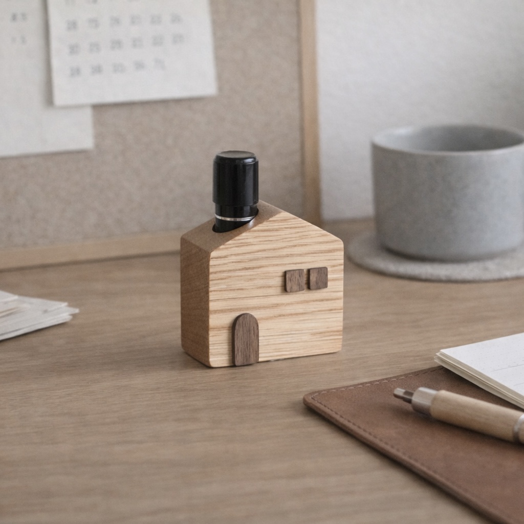 LDK掲載｜木のお家の印鑑スタンド