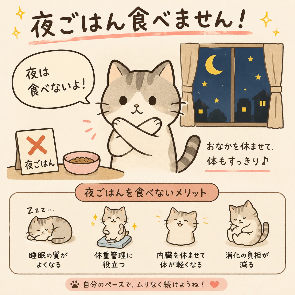 夜ご飯食べません❌