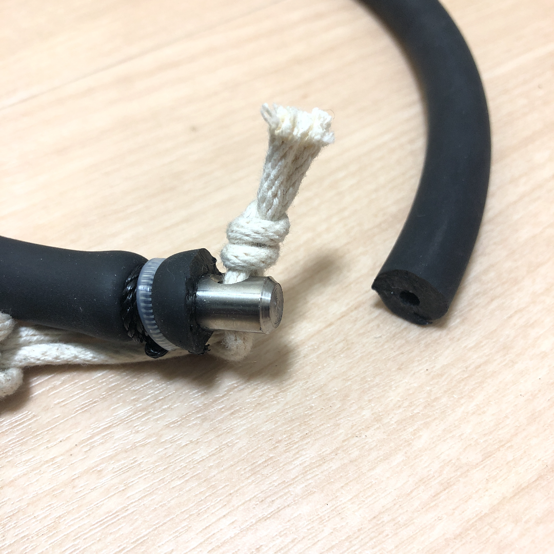 手銛のゴムのセッティング