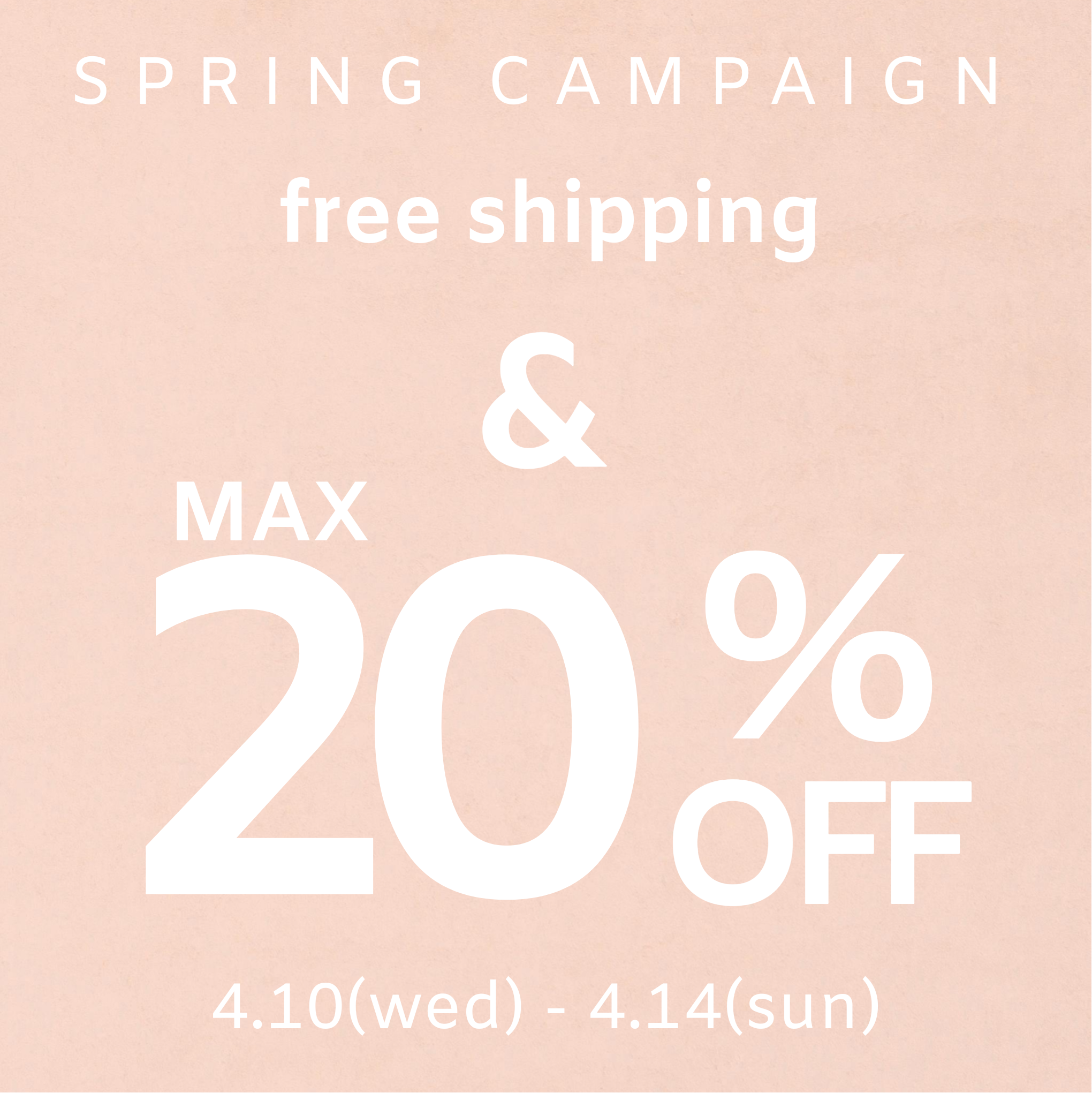 free shipping & max20%OFF