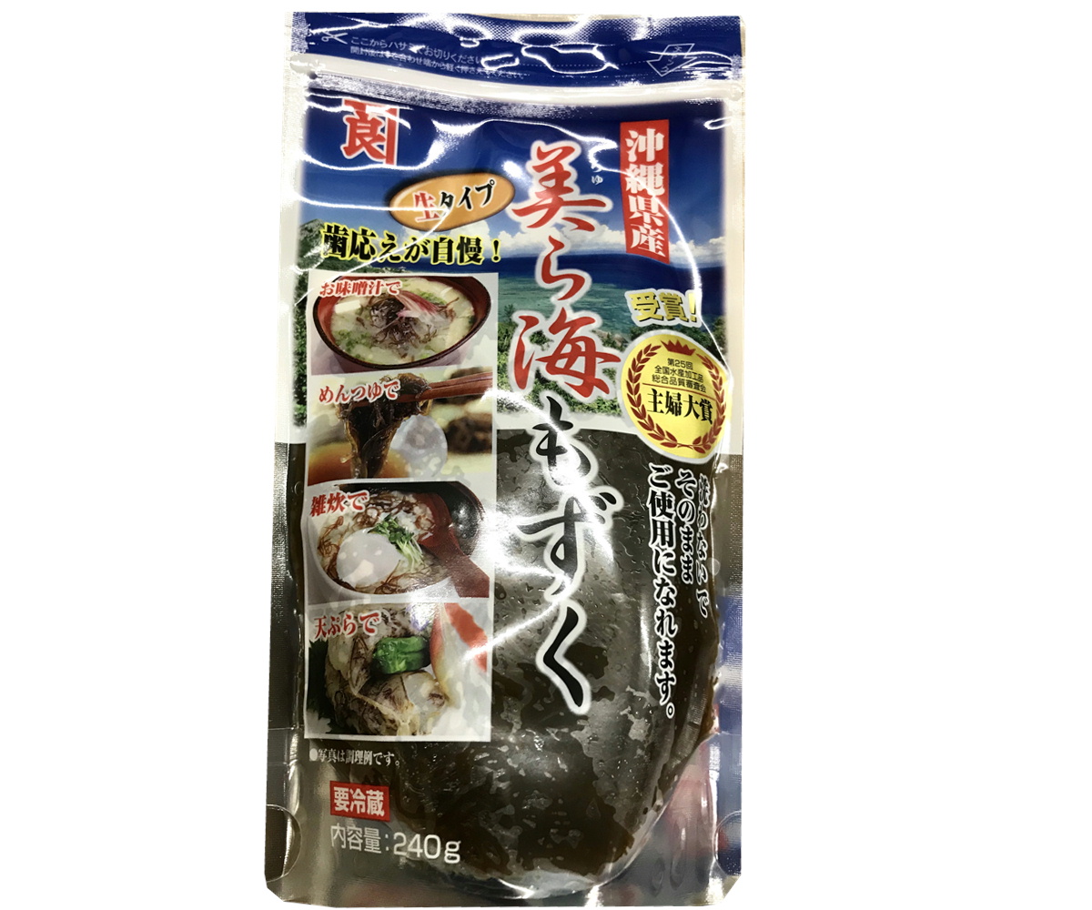 美ら海もずく 240g入り 【生もずく】第25回全国水産加工品総合品質審査会「主婦大賞」受賞