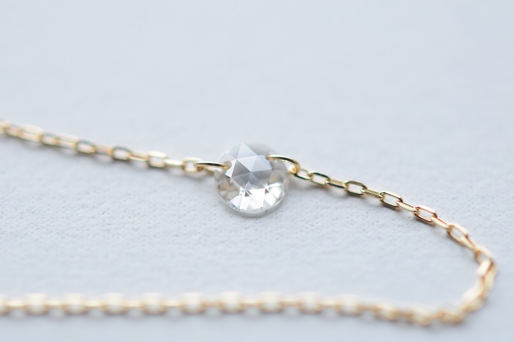 新作　「ローズカットダイヤモンドのネックレス 　16世紀に愛されていたダイヤモンドカット」