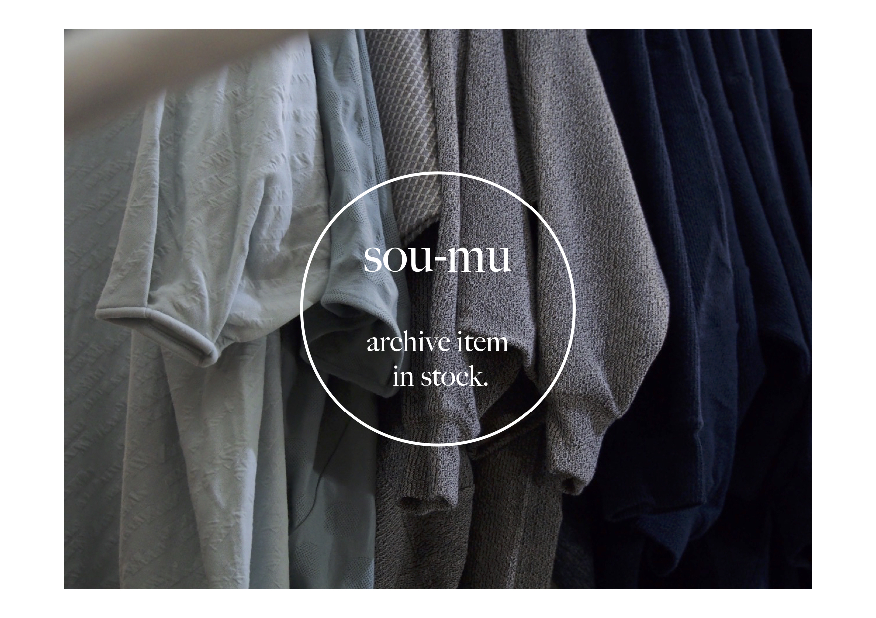 【in stock】"sou-mu" archive autumn & winter item 01