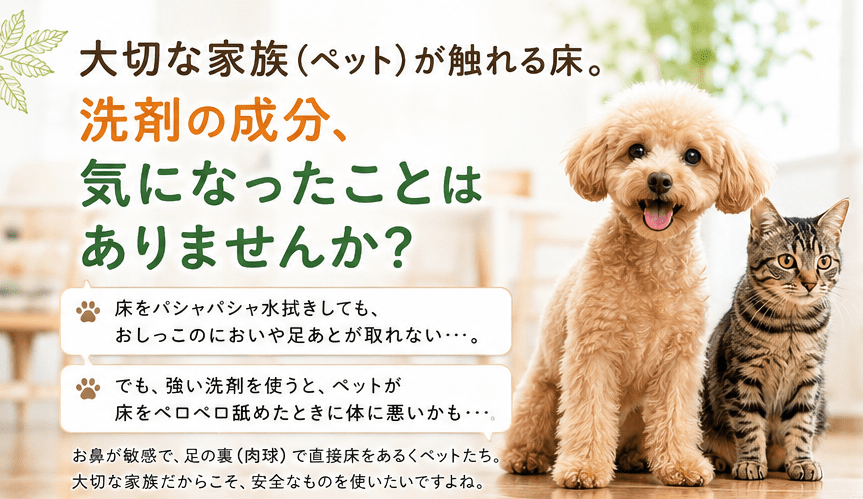 ワンちゃんの肉球を守る！プロ開発の万能エコ洗剤＆丁寧なハウスクリーニング【箕面市・吹田市】
