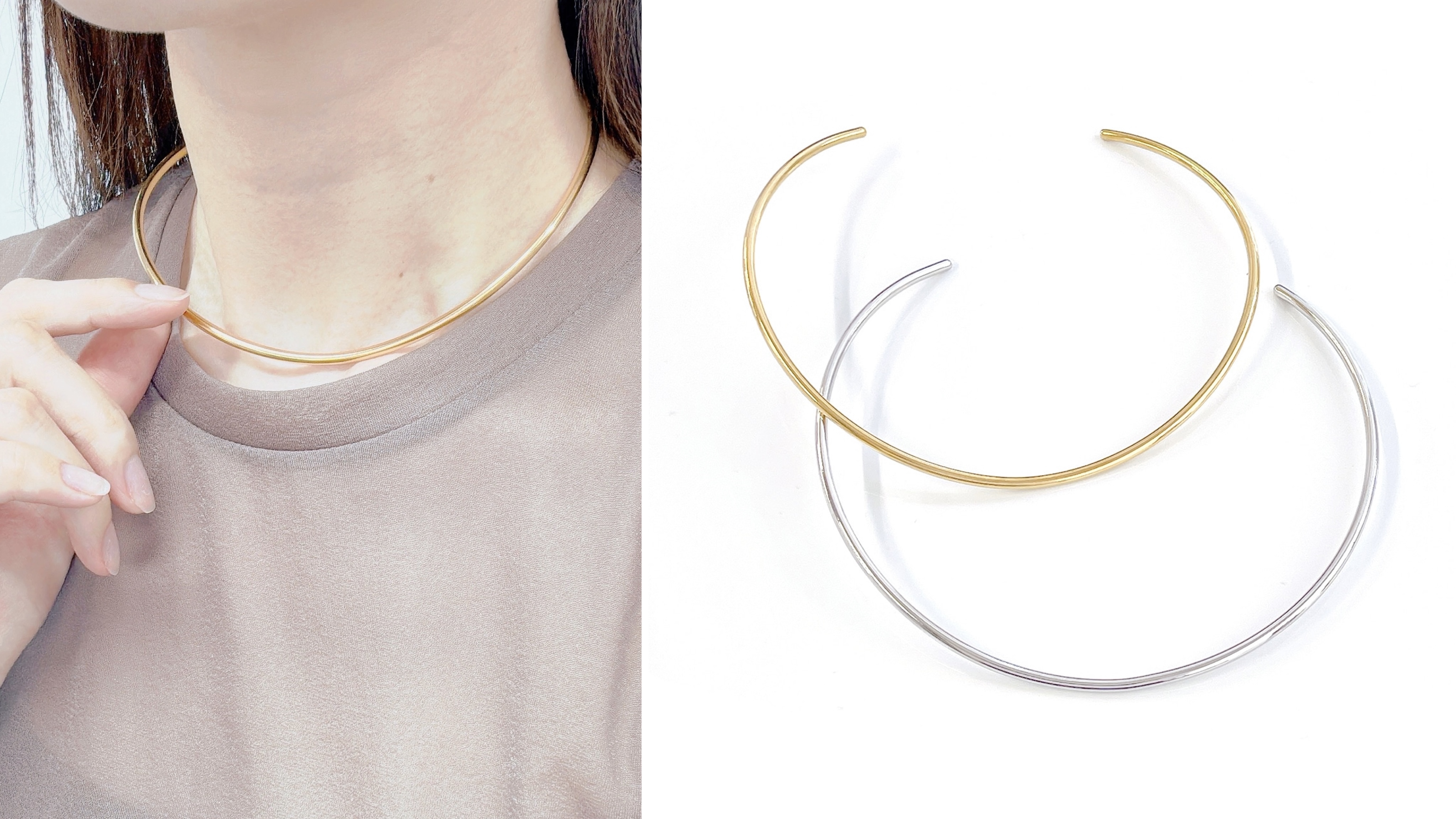 1秒で簡単スタイリング!サージカルステンレス製チョーカー