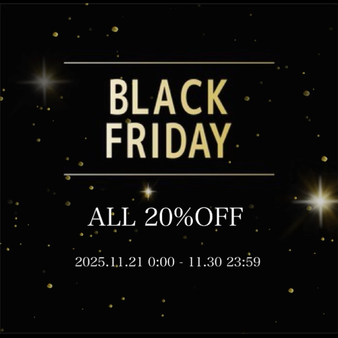 🎉 BLACK FRIDAY 開催のお知らせ 🎉