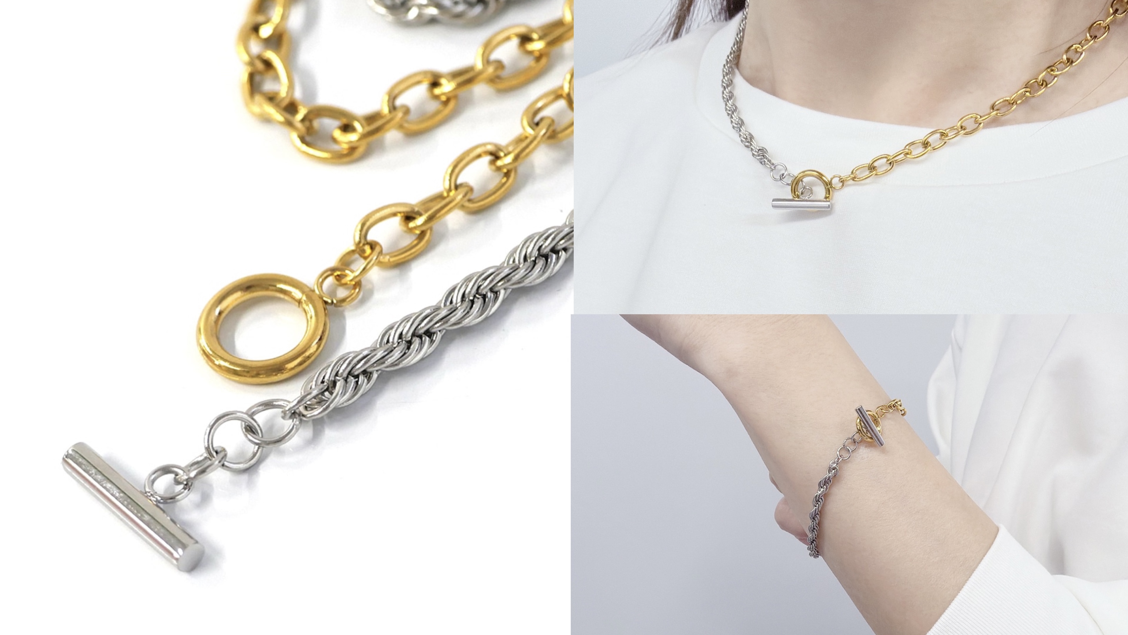 手元＆首元が一瞬で“こなれ見え” バイカラーチェーン✨