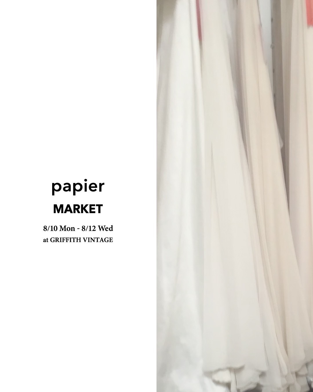 【papier MARKET】8.10 (Mon) – 8.12 (Wed)