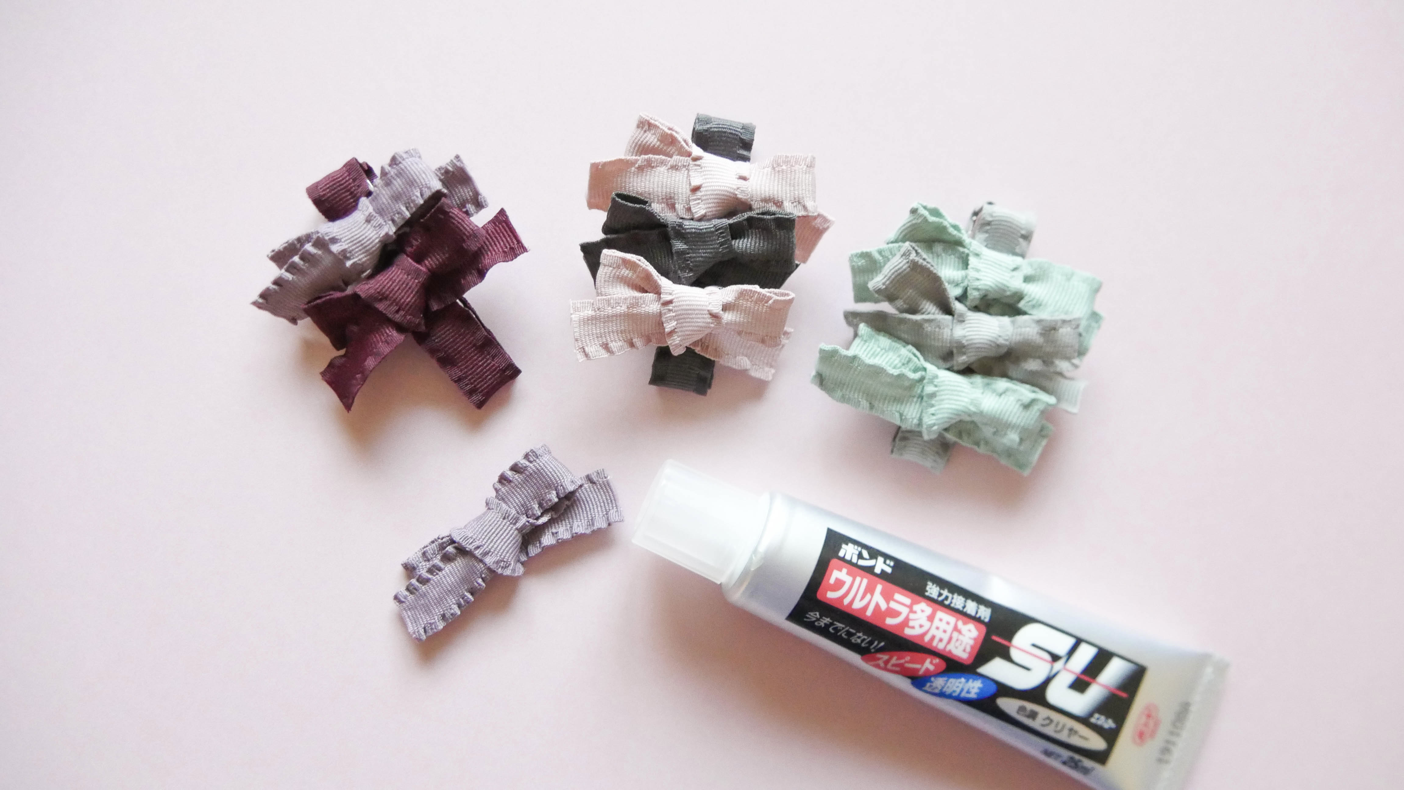 人気のフリルリボンで簡単キッズクリップ作り