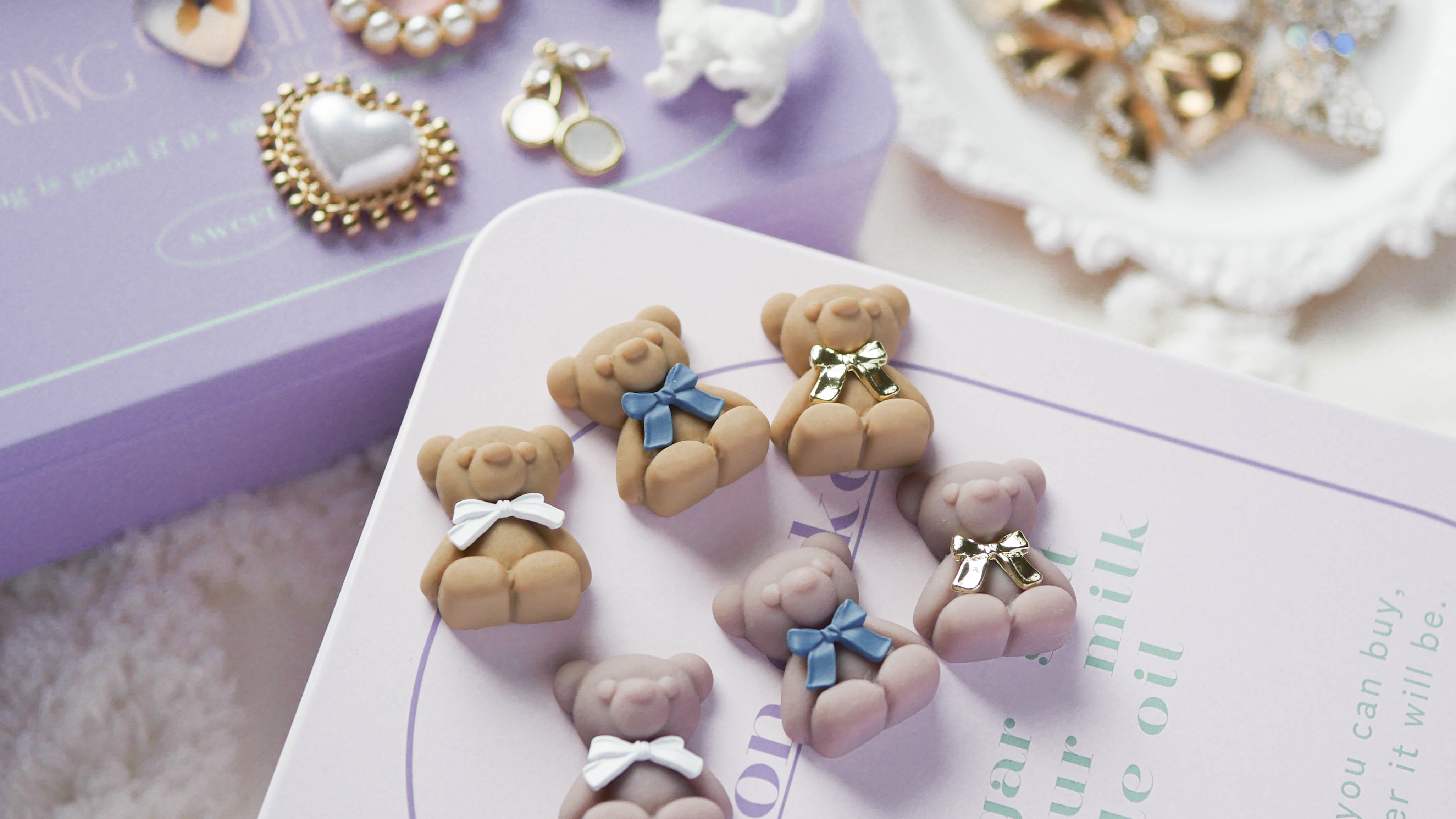 リボンでおしゃまな自分だけのクマちゃんパーツを作ろう🧸