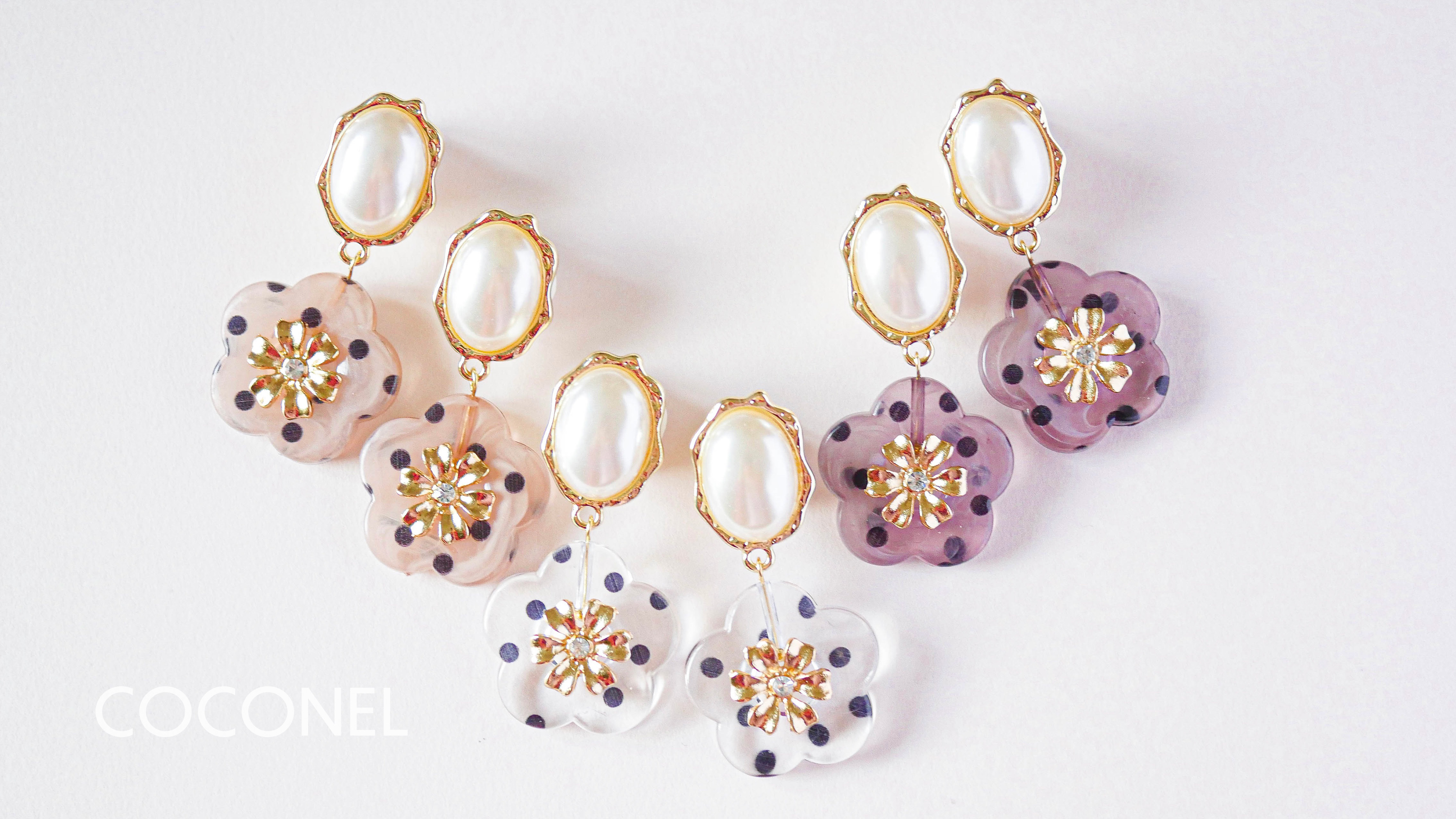 ♡レシピ♡ドットフラワービーズで作るパールアクセサリー