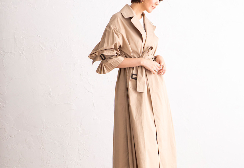 PICKUP『Side Pleated Coat』