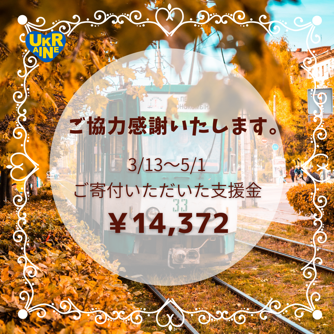 5/1までお預かりした支援金のご報告