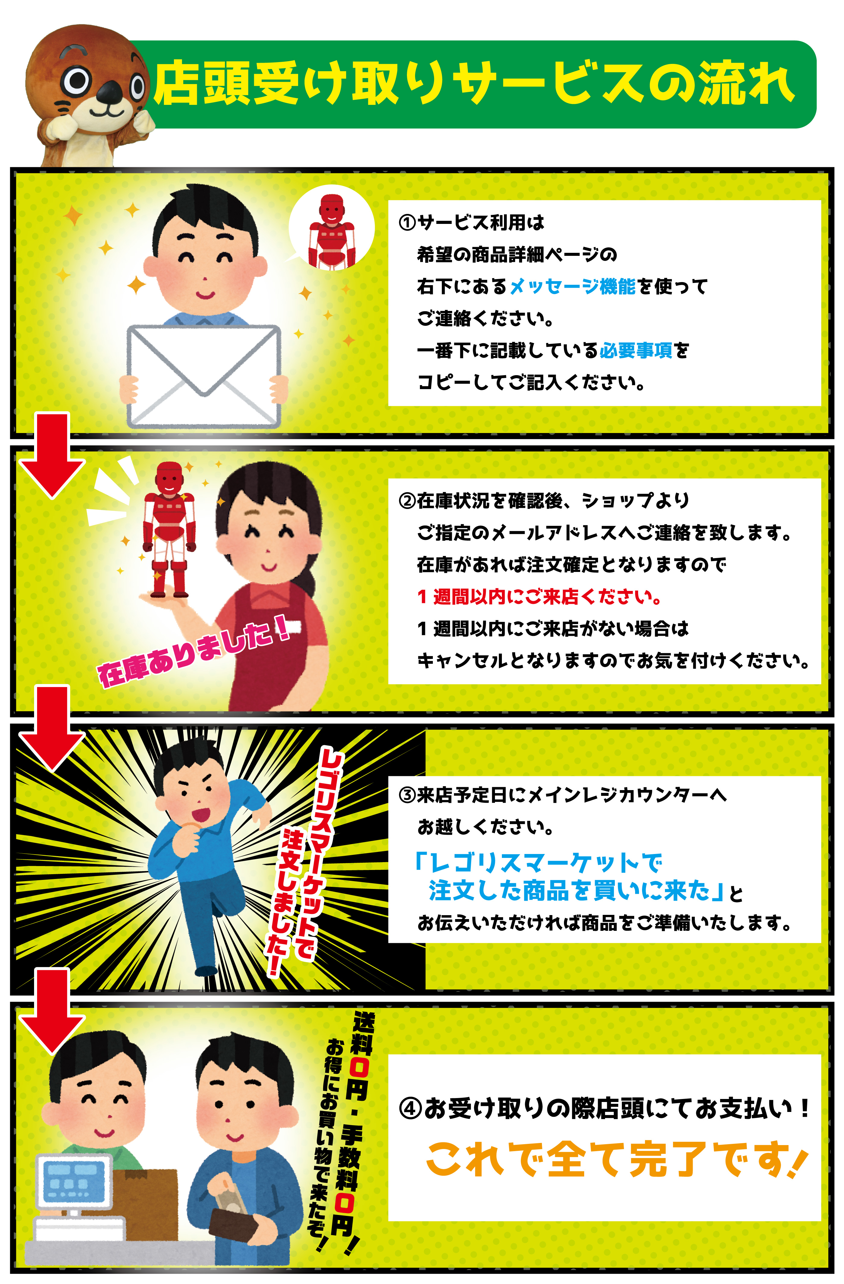 送料無料の店頭受け取りサービスをご利用の場合はコチラをご覧ください