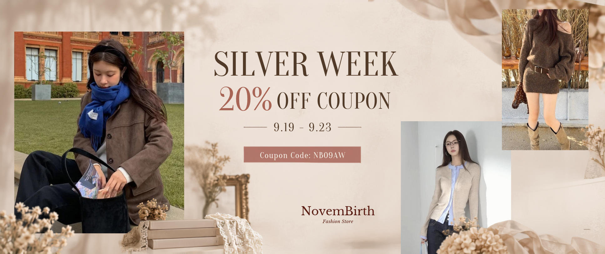 Silver Week 20%OFF COUPONのお知らせ🛍️