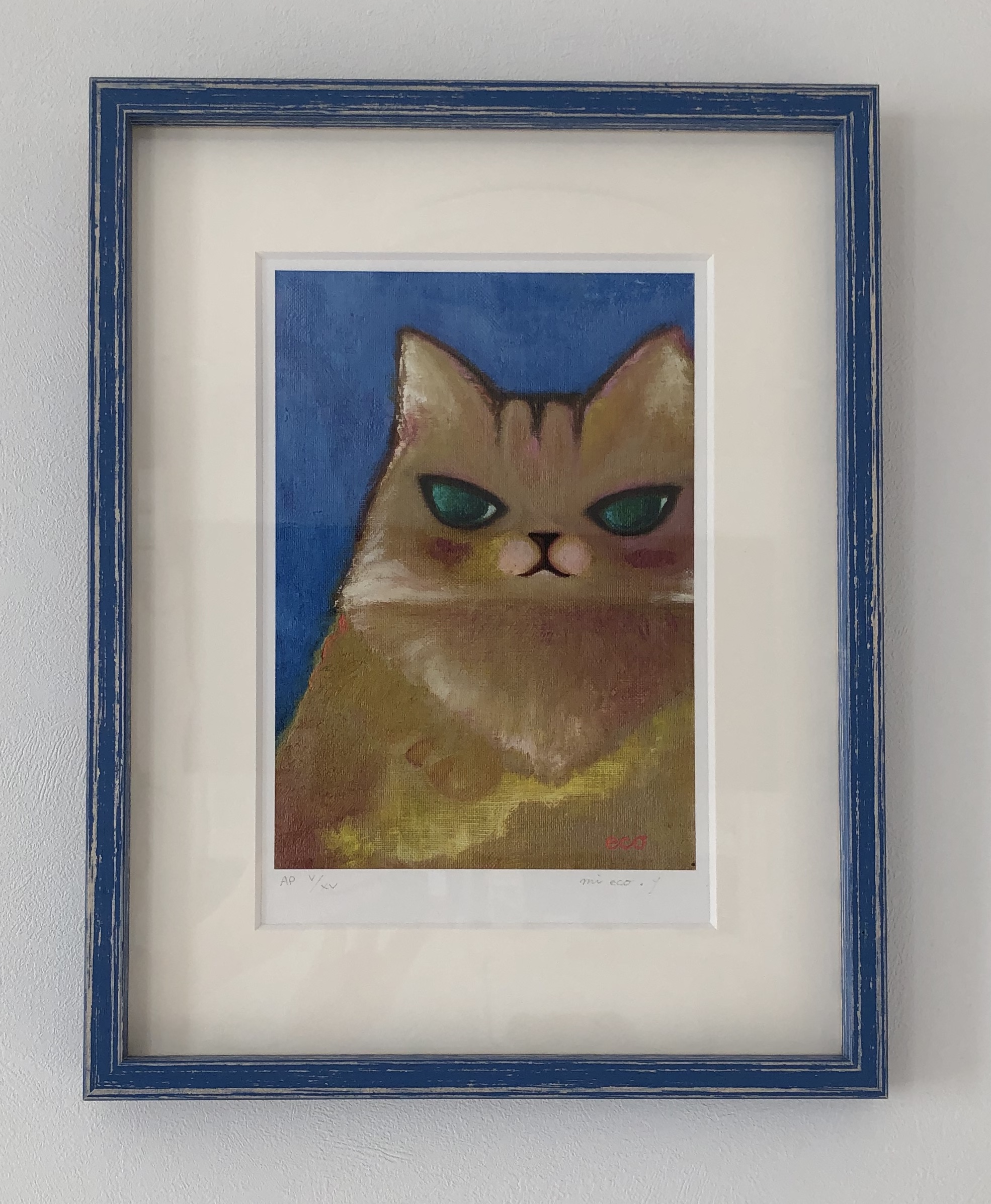 猫さんの額絵【ねむりにおちる5分前】