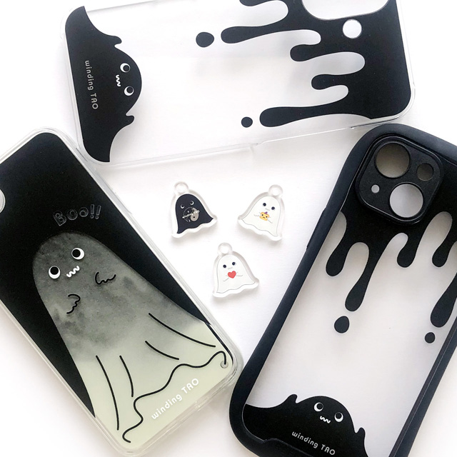 【10月限定】ゴーストシリーズのスマホケースをお求めいただくとチャームをプレゼント❣️👻🎃