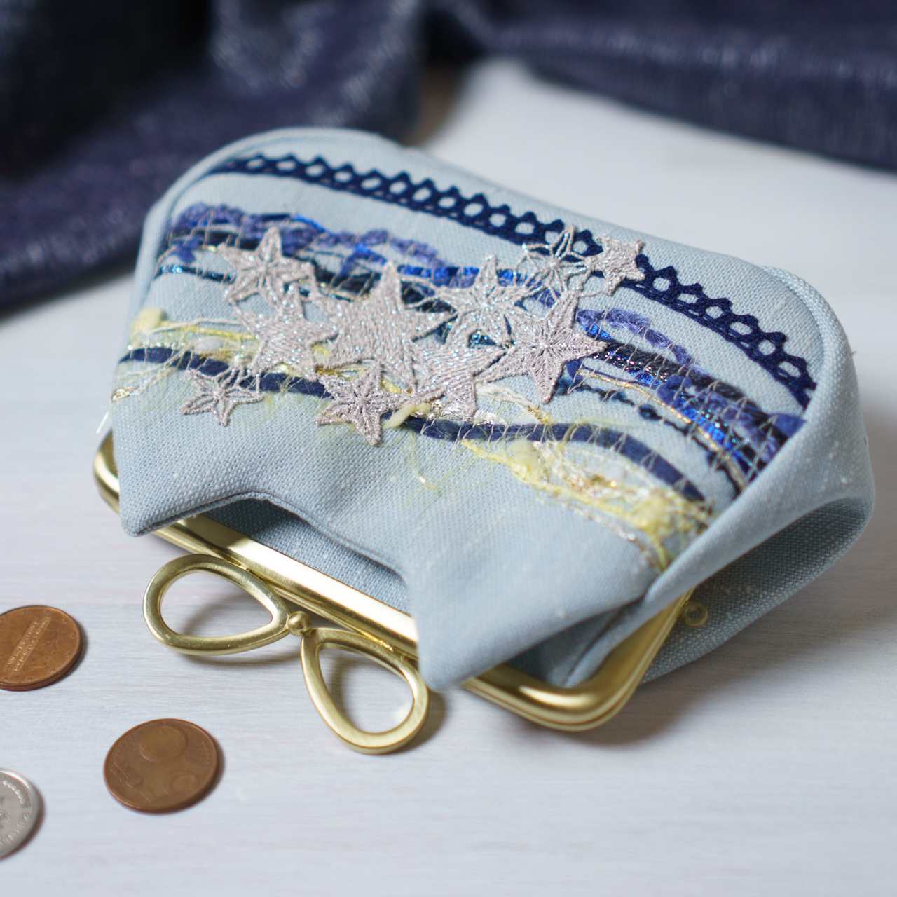 「夜空」シリーズのポーチ再販、新作の財布、出来ました!