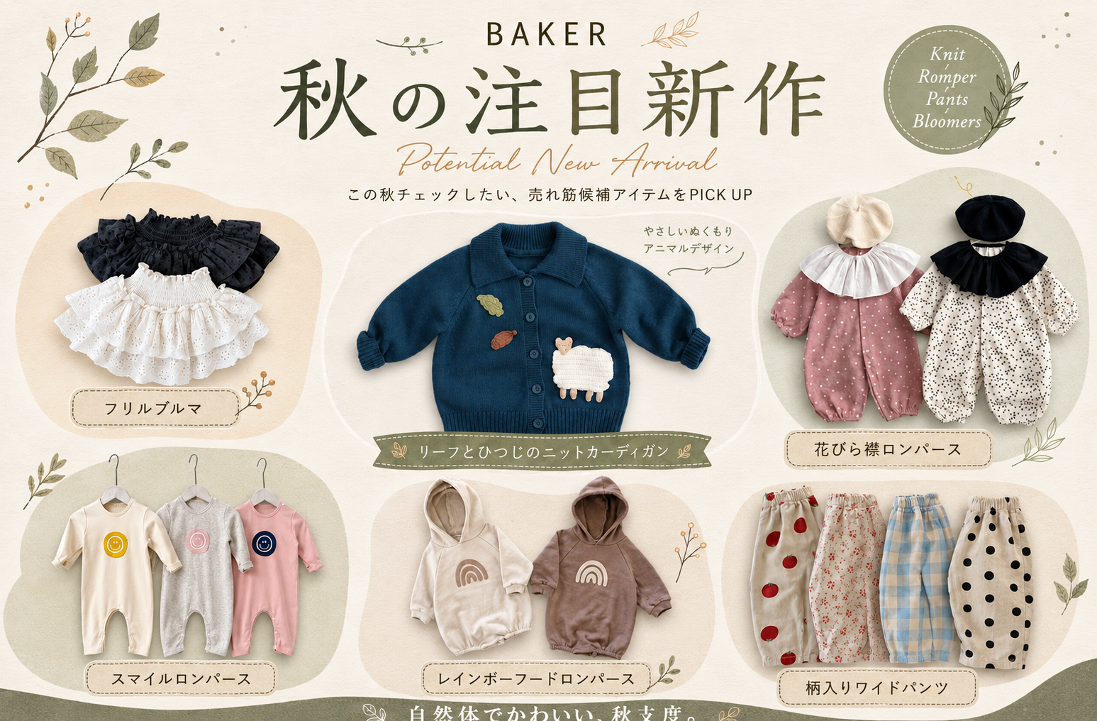 秋を先取り、Baker注目の新作アイテム