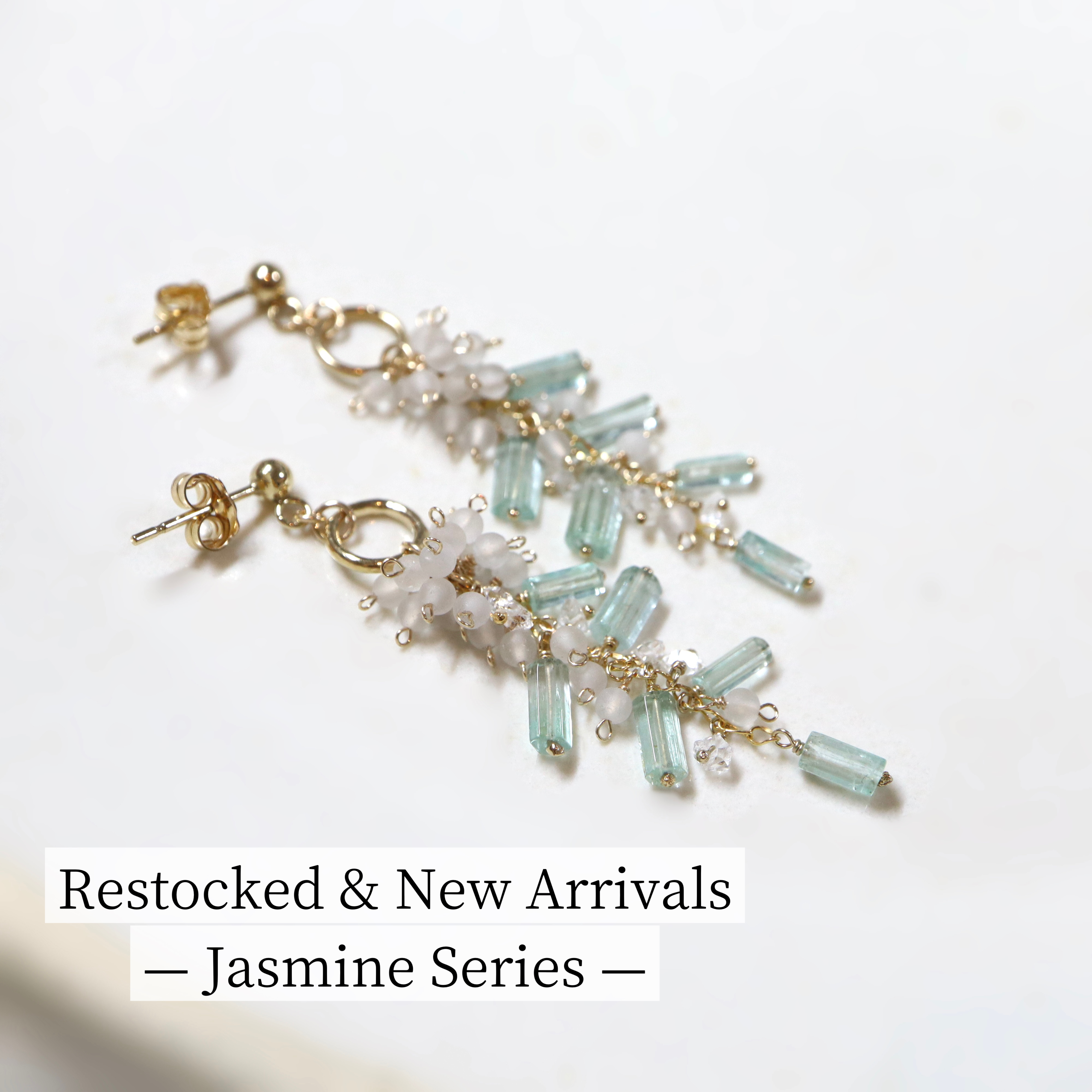 エメラルドの輝きを胸元に。Jasmineシリーズの新作ネックレス！