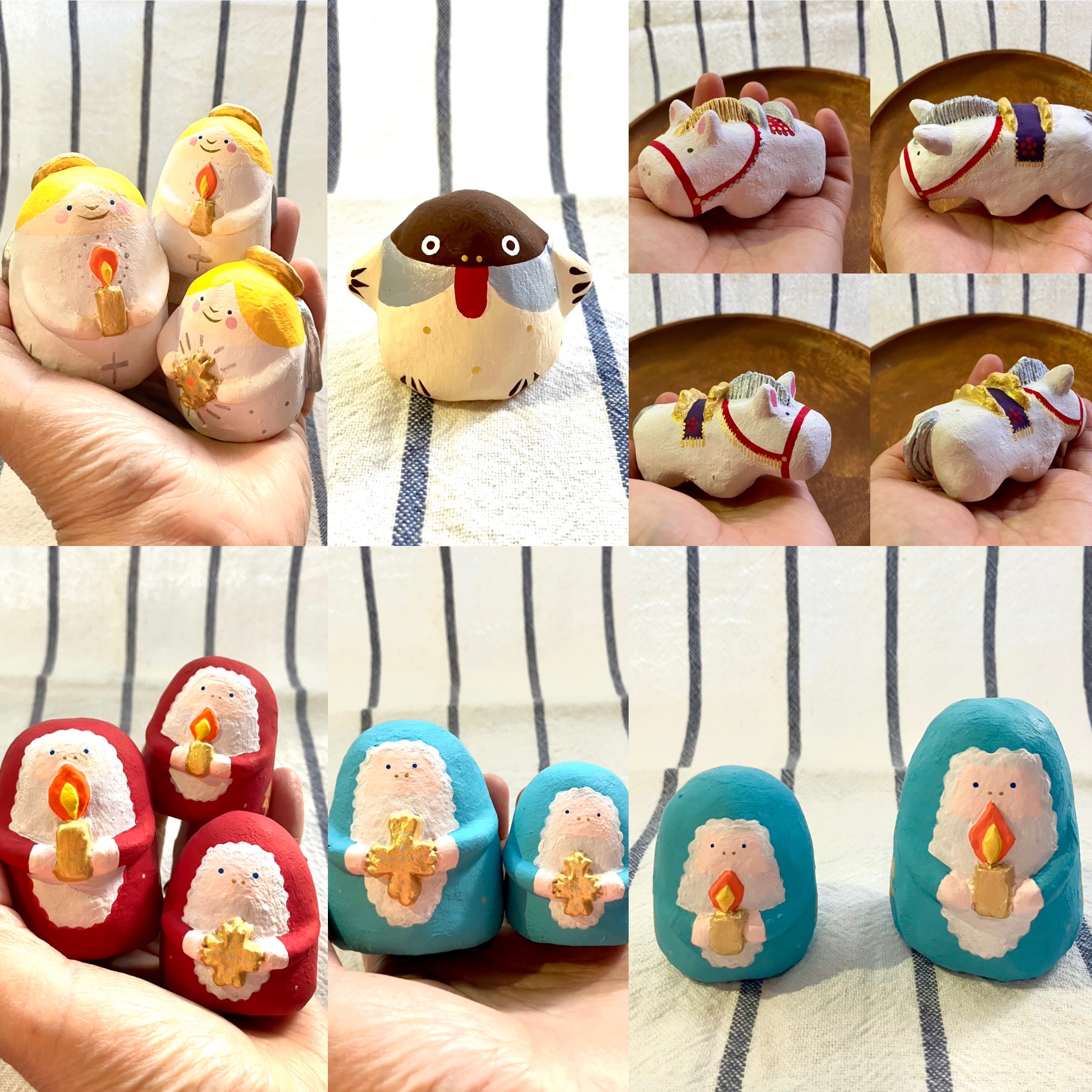 シッポ堂の冬の新しい張り子達