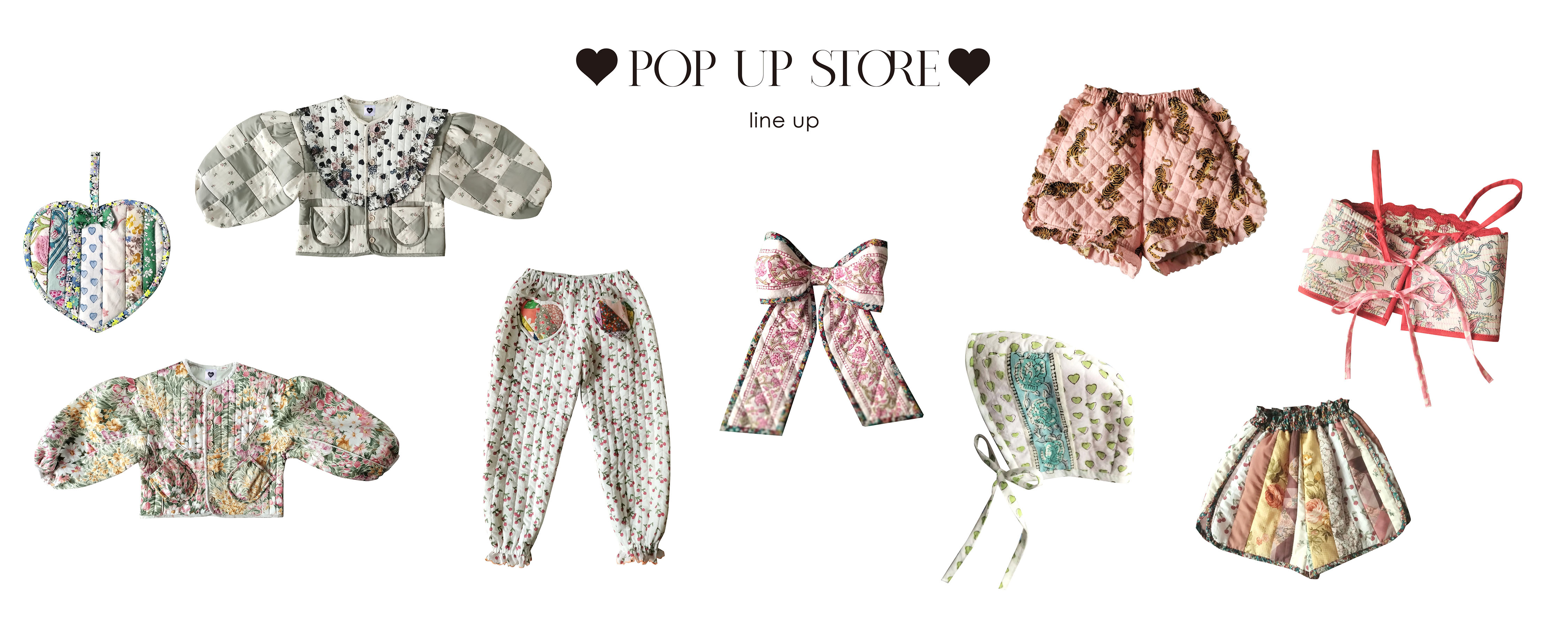 POP UP STORE　ユニークピースのラインナップについて