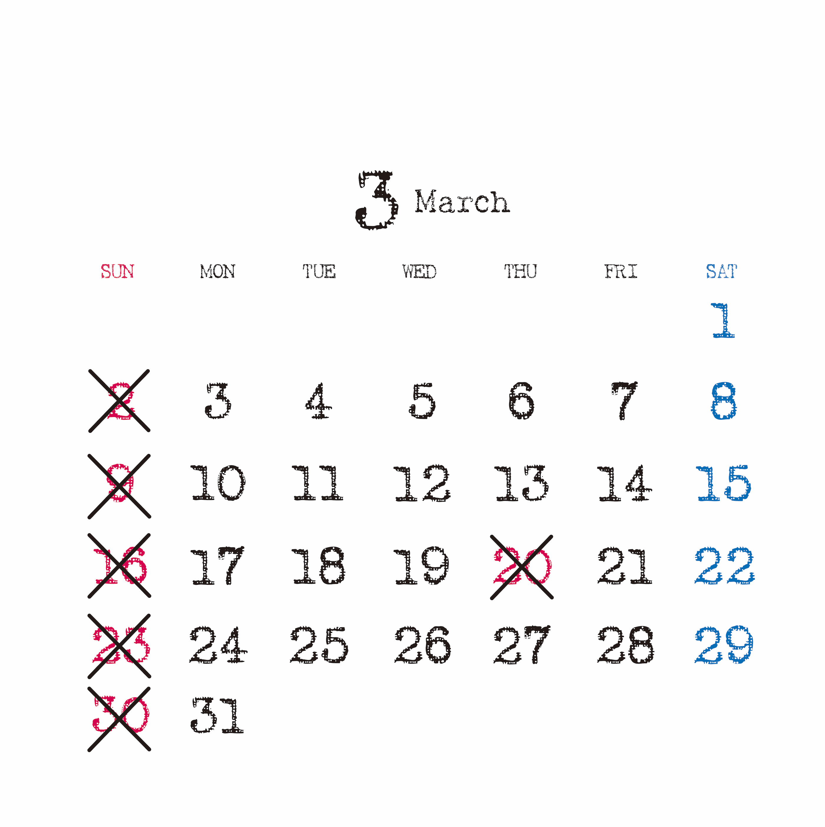 3月の予定