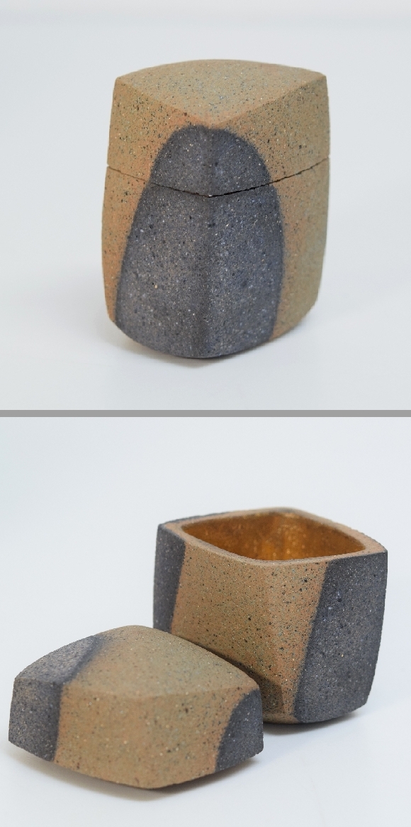 三原研　炻器蓋物入荷しました。