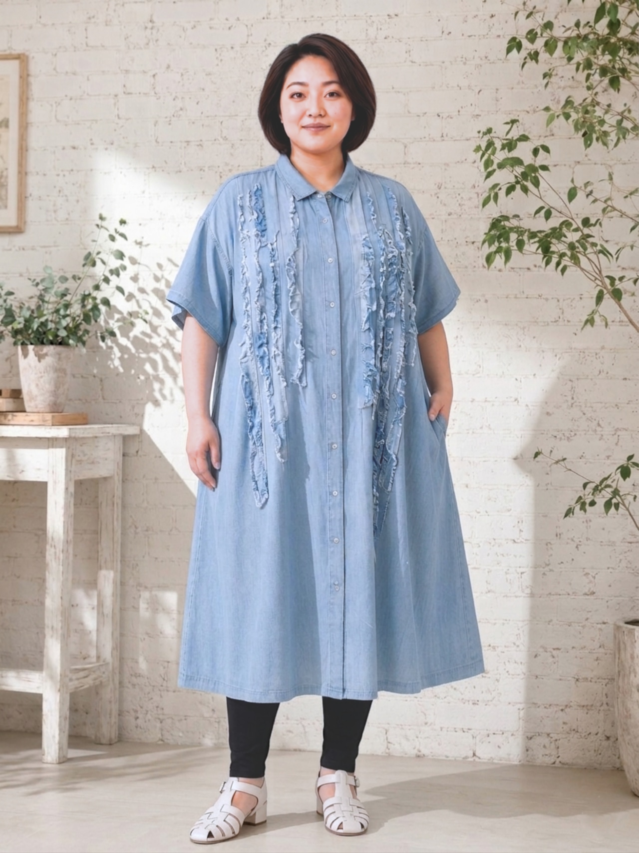 シアーデニムワンピース👗
