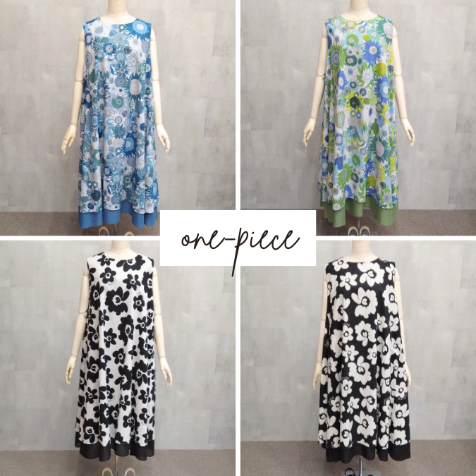 スタイリッシュな花柄で魅せる、秋まで着られる万能ワンピ👗