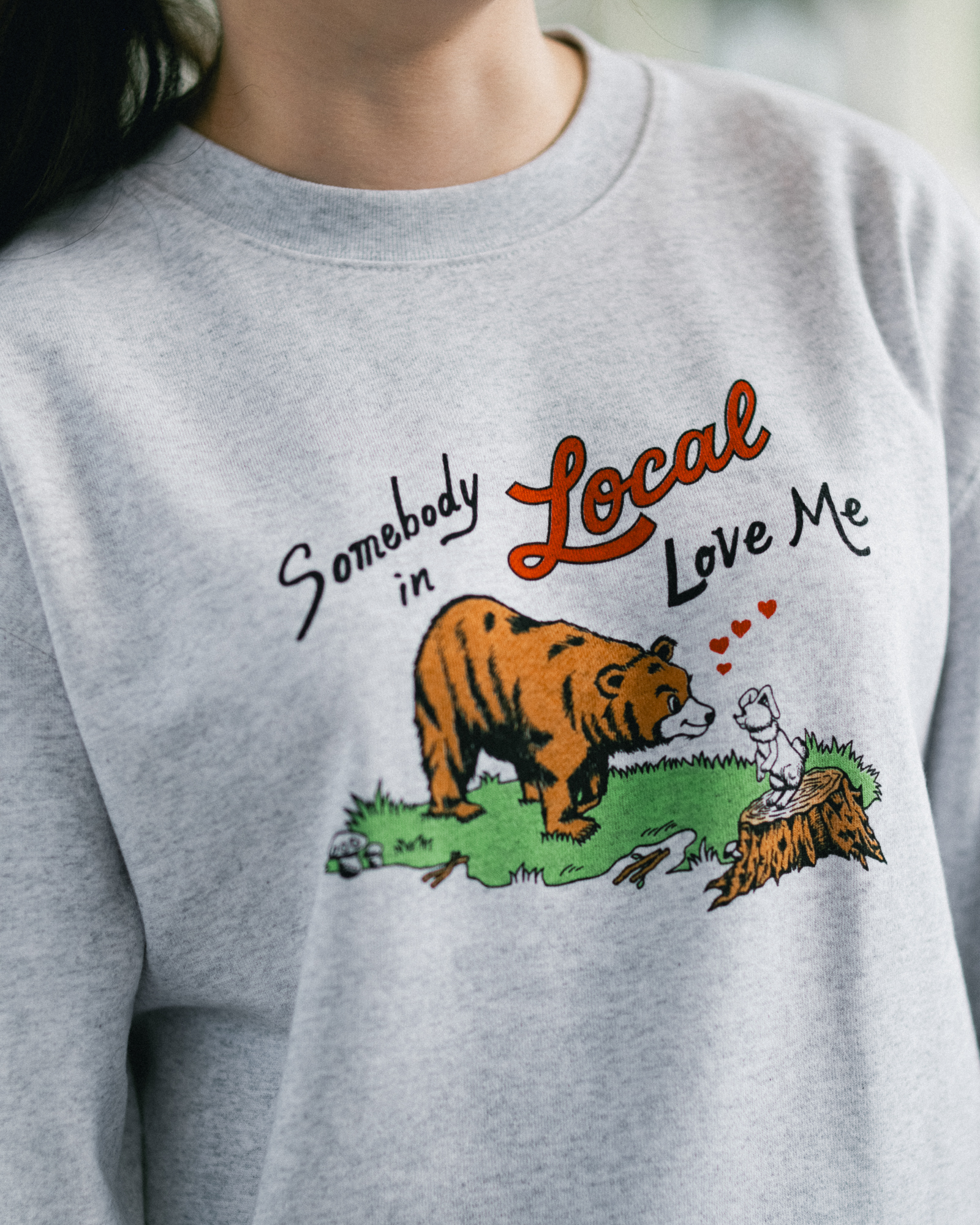 【熊とウサギ  丸首スウェット再入荷！】