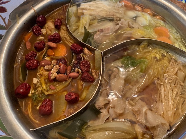  回膳鍋deジャスミン茶と醤油だんごな夜
